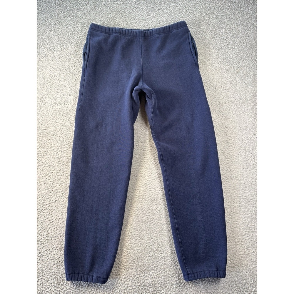 Vintage Camber Sweatpants Mens Large Navy Blue Cross Knit Heavyweight Made USA